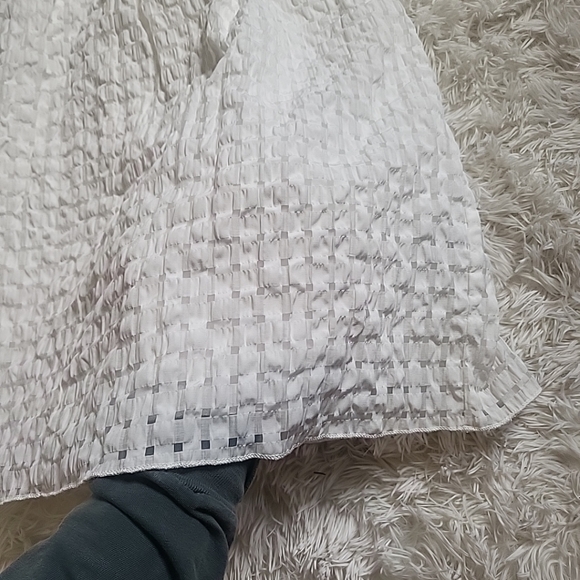 *SOLD* White Semi Sheer White Crinkly Picnic Girly Coquette Babydoll Dress - S - Picture 7 of 15